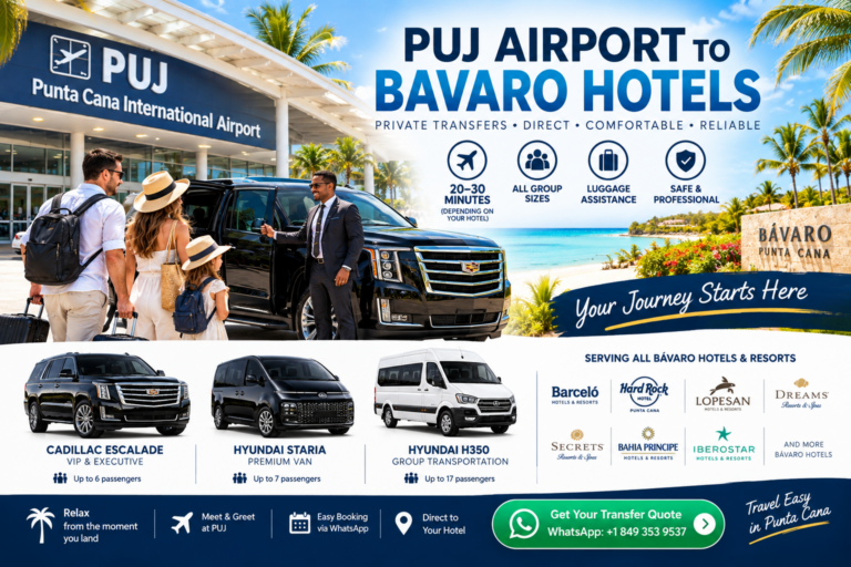 PUJ Airport to Bavaro Hotel Transfer